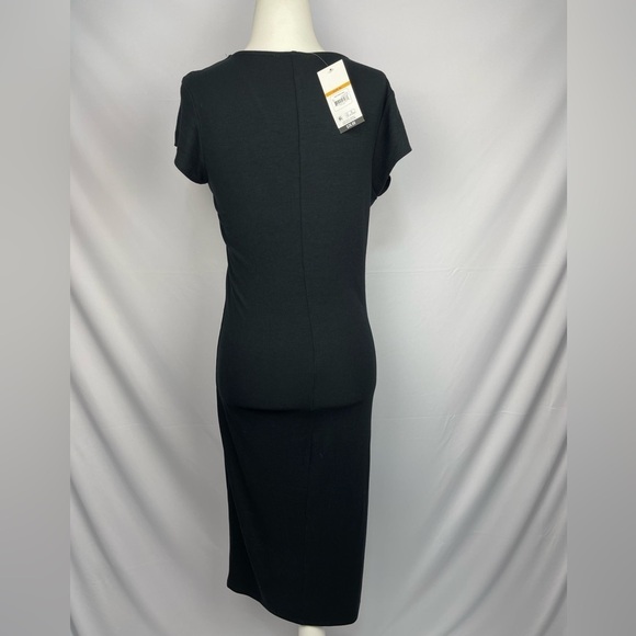 Sofia Vergara black twist front ribbed Dress women’s size M - Picture 4 of 16